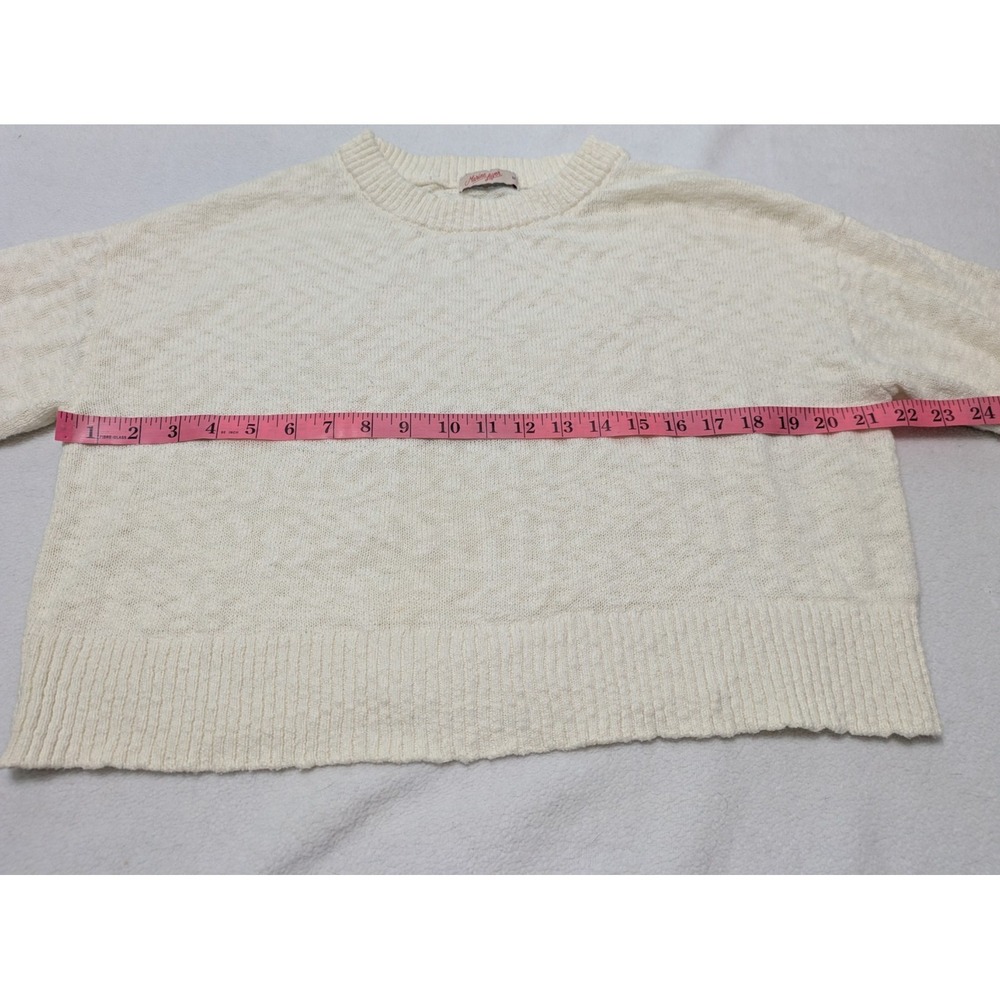 Marine Layer Sweater Cream sz M White Seabreeze Textured Knit Crewneck Pullover - Picture 8 of 10